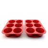 Silicone Texas Muffin Pans and Cupcake Maker, 6 Cup Large,