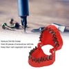 Denture Drill Bit Holder Teeth Model Shaped Full Opening Screwdriver