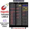 Ultimate Magnetic Toolbox Label organizer set for tool chest, boxes,