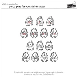 Lawn Fawn LF3301 Porcu-Pine for You Add-On 3X4 Clear Stamp Set