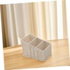 VILLFUL Stackable Storage Box Rattan Basket Lids Desktop Storage Organizer