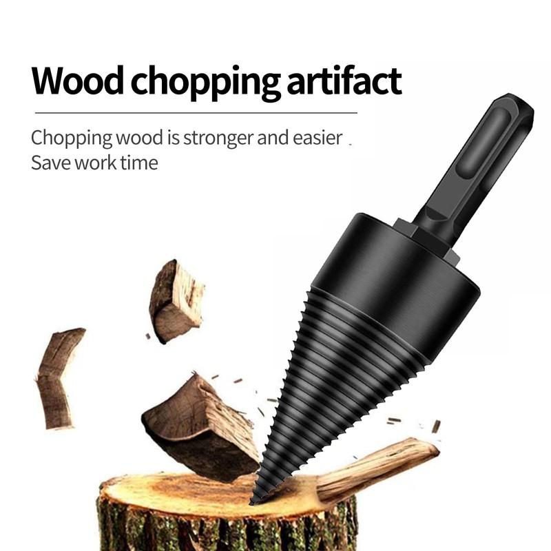 4PCS Firewood Log Splitter, Firewood Drill Bit Wood Splitter 32mm,