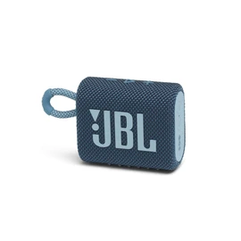 JBL GO3 JBLGO3BLU Bluetooth Speaker, USB C Charging, IP67 Dustproof, Waterproof, Passive Radiator, Portable, 2020 Model, Blue