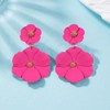 QKEPCY Flower Earrings for Women Resin Flower Earrings Daisy Pendant