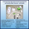 2 INCH DUAL FLUSH QUICK CONNECT VALVE CONVERSION KIT W/HANDLE