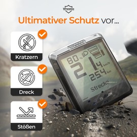 Wheeloo Bosch Intuvia 100 Displayschutz Set I E-Bike Schutzhülle transparent & wasserabweisend I Ebike Display Schutz E Bike Abdeckung