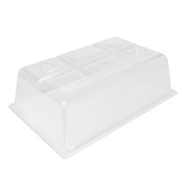 SUNPACK Sundome Plastic Multi-Vented Humidity Dome, Clear, 7" - Ideal for Greenhouses or Indoor Growing, Able to Adjust Humidity with Vents