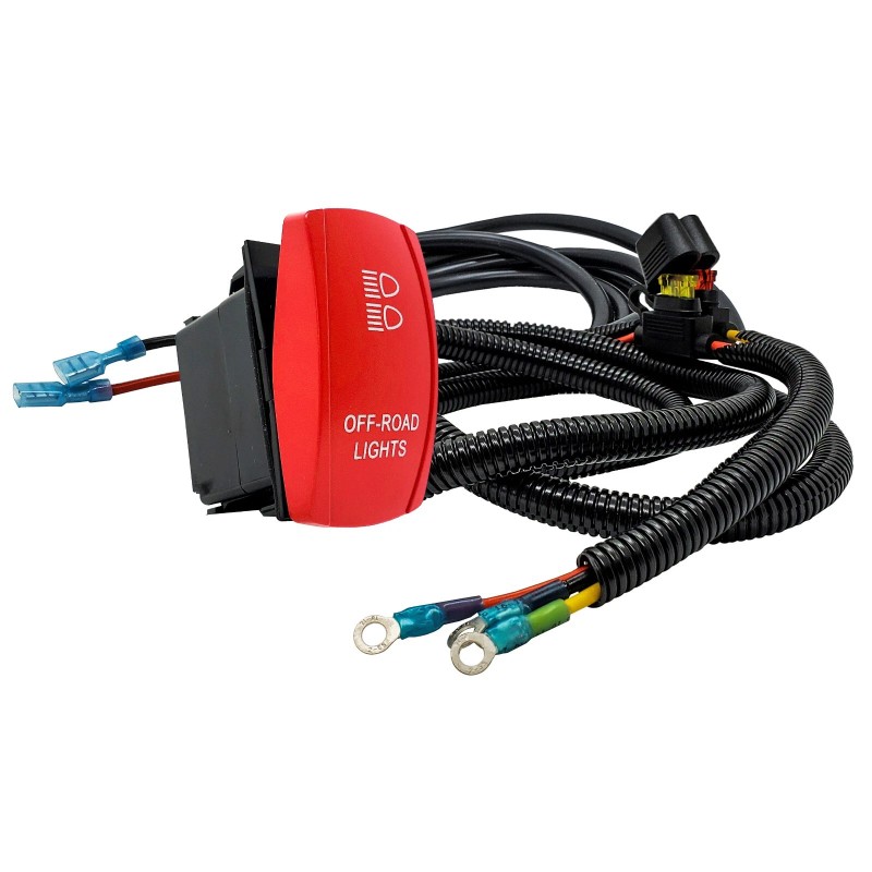 OZ-USA 10ft Power Busbar Wire Harness Kit + OFFROAD Lights