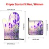 Lavender Flower Print Heat Resistant BBQ Gloves Oven Mitts and