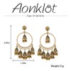 Indian Earrings Women Boho Ball Chandelier Tassel Statement Dangle Earrings