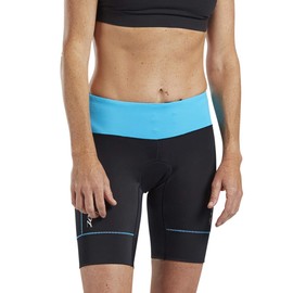 Zoot - Pantalones cortos de triatlón de 20,3 cm para mujer, con entrepierna de 8 pulgadas, cierre de cordón y bolsillos en la cadera (cascada, talla X)
