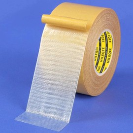 MILEQEE 1 x double-sided fabric tape, 3.5 cm x 20 m, high adhesion, strong and robust carpet tape, durable tape, multi-purpose tape, easy removal without residue, easy to tear off