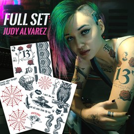 Judy Alvarez FULL SET Temporary Tattoos / Costume / Cosplay