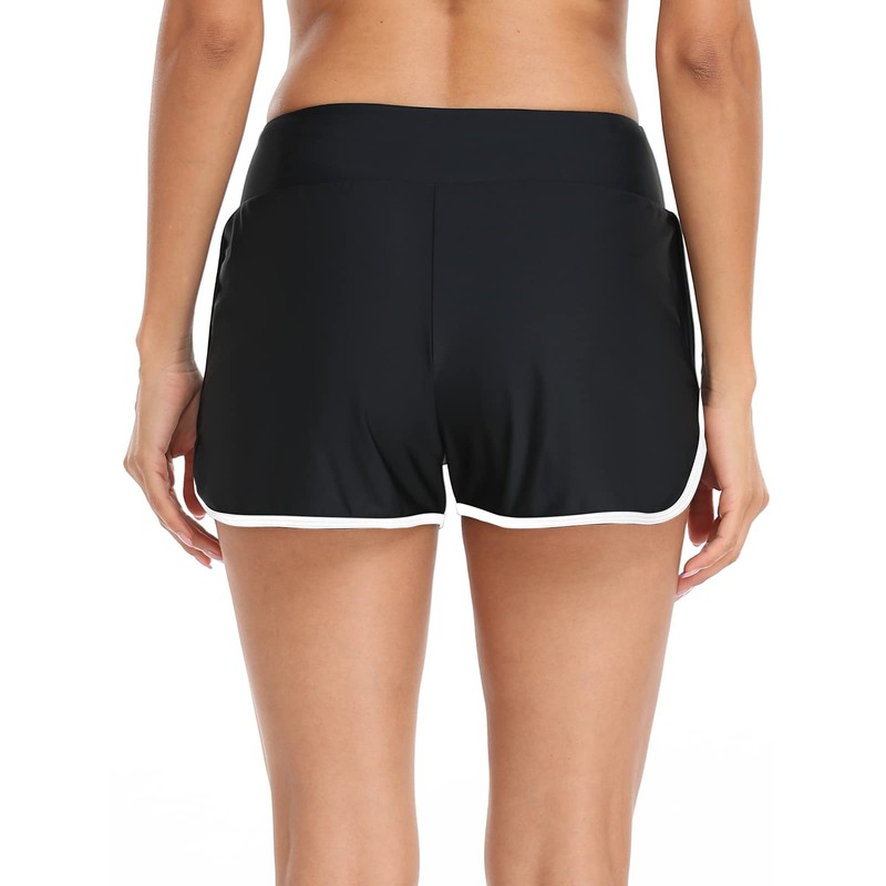 RELLECIGA - Pantalones cortos de natación de cintura alta para