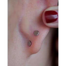 Limerencia G23 Hypoallergenic 18g Flat Back Stud Earrings | F136 Implant Grade Titanium Press Fit Threadless Push Pop in Cartilage Helix Labret Lip Monroe Tragus Piercing Studs (Butterfly CZ Silver)