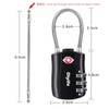 TSA Luggage Locks, [Newest Version][4 Packs]Diyife 3-Digit Security Padlock, Combination