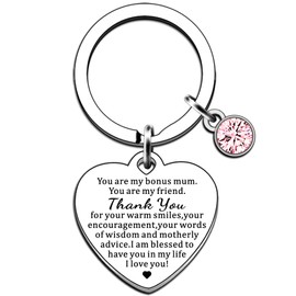 AMZQ Step mum Gifts Keyring Bonus Mum Thank You Gift Step mum Gifts from Daughter Son