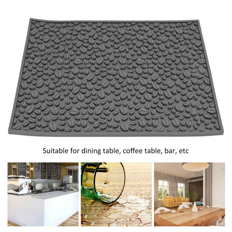 Non Slip Cup Mat Coffee Bean Design Desktop Bar Counter