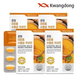 Guangdong liposome water-soluble curcumin 30 tablets 4 boxes / Turmeric turmeric powder antioxidant / 광동 리포좀 수용성 커큐민 30정 4박스 / 울금 강황분말 항산화