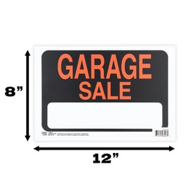 ArtSkills Garage Sale Signs, 4 Pack 12x8 Inches Each, Sturdy and Reusable Weather Resistant Styrene Plastic Yard Sale Kit