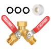 ZUVER Garden Hose Splitter 2-Way Heavy Duty Solid Brass Y