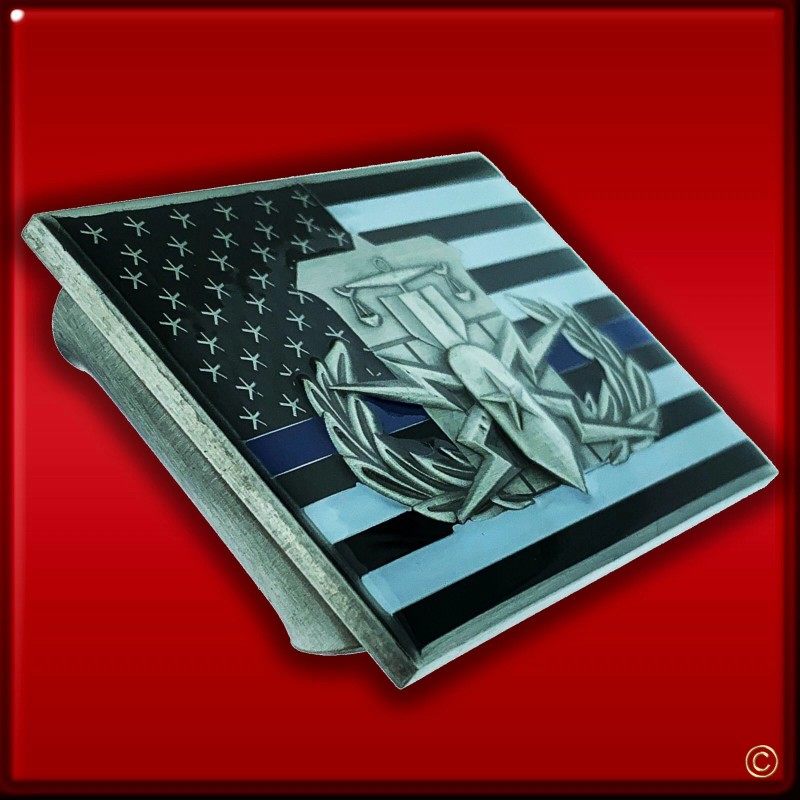 Hazardous Devices Technician HDT Thin Blue Line Money Clip