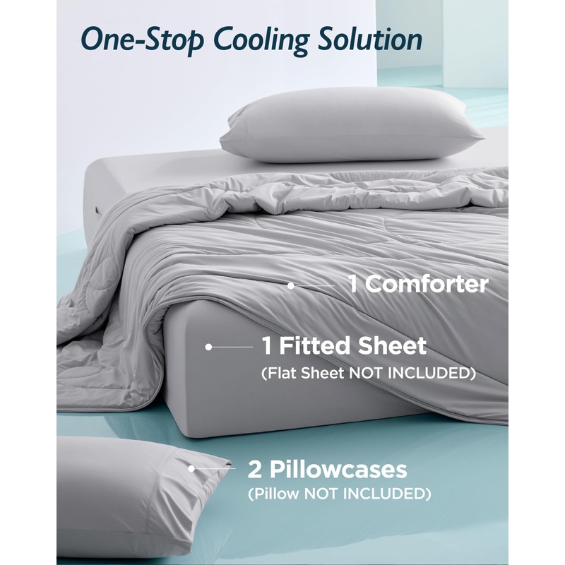 Breescape Cooling Comforter Set - Ultra Comfort 3pcs with Twin