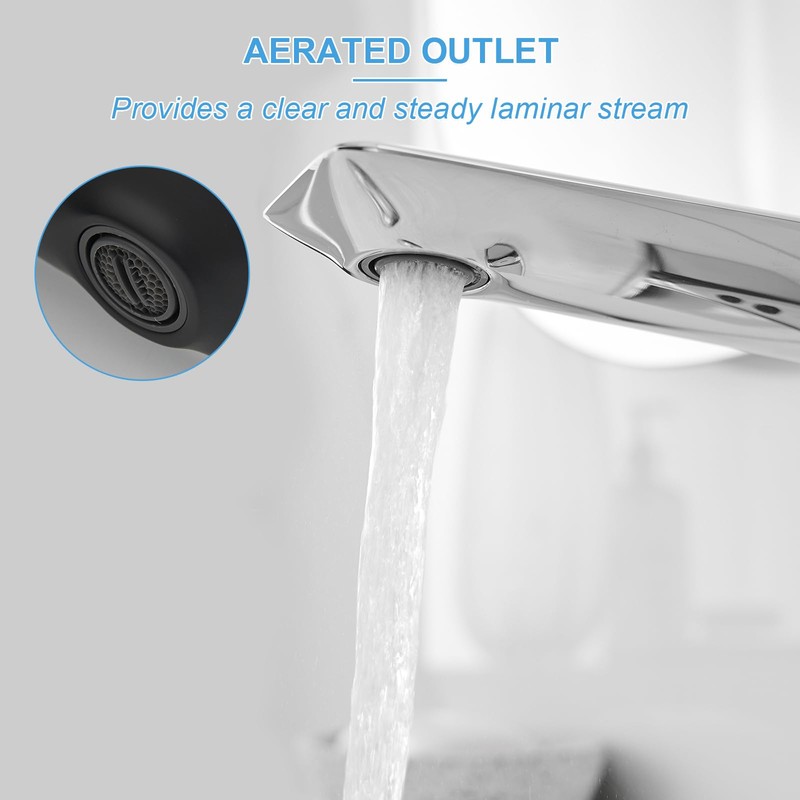 BWE Automatic Motion Sensor Touchless Bathroom Sink Faucet Electronic Infrared