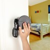Door Knob Lock Out Device, Metallic Black，Without Drilling(Password Lock) Door