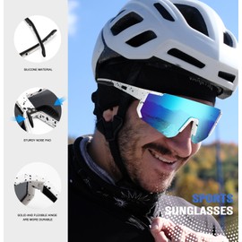 OUKEMAX Polarized Sunglasses-for-Men Sport-Sunglasses Cycling-Sunglasses: Sport Sunglasses for Running Fishing UV Protection