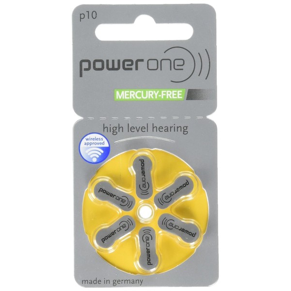 Hearing Aid Battery Powerone size 10 made in Germany Genuine Pack
