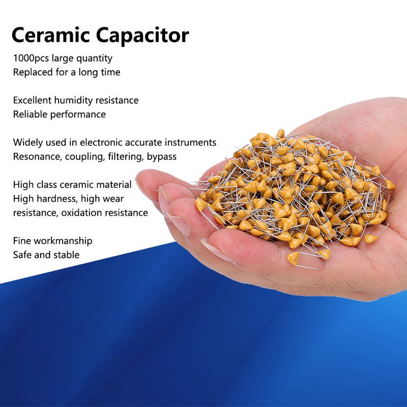 1000Pcs Monolithic Capacitor InLine Ceramic 100PF 5.08mm Lead Pitch DC50V