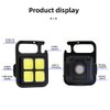 Outdoor Camping Multifunctional Keychain Light Usb Rechargeable Cob Bright Flashlight