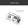 Rumyve1/4 inch (F) to 1/2 inch (M) Socket Adapters,Premium Chromium-Vanadium