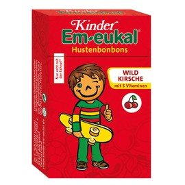 Kinder Em-eukal Hustenbonbons mit 5 Vitaminen, Wildkirsche, Zuckerhaltig, 40 g