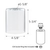 Aspen Creative 23648-60-2 Clear Glass Shade, 1-5/8" Fitter Size, 4-5/8"
