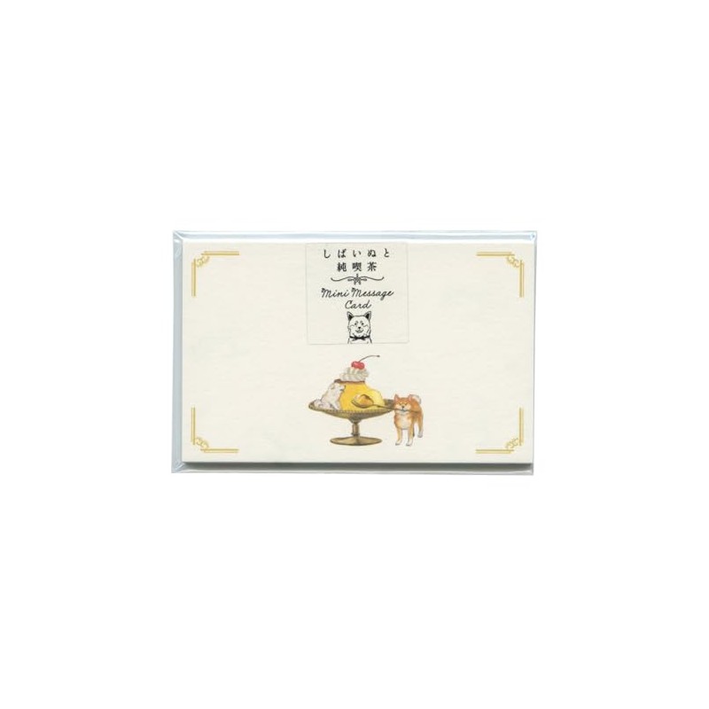 Natsuka Murata K01-ANC-45 Shibainuto Pure Cafe Mini Message Cards, 8