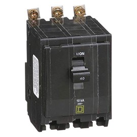 Square D Bolt On Circuit Breaker, 40 Amps, Number of Poles: 3, 240VAC AC Voltage Rating