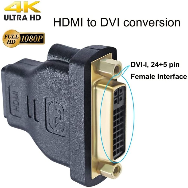 DTECH HDMI Female DVI 29pin Female Converter Adapter Two-Way Transmission