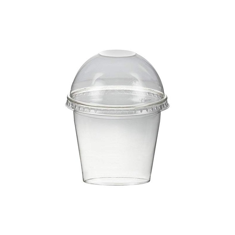 VEPATIM 50 Smoothies Cups Dessert Cups + Dome Lid 250