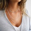 Annika Bella Sterling Silver Satellite Chain Necklace, Length 13-16 Inches,