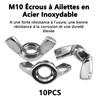 Xiciki M10 Flügelmuttern, 10 Stück Flügelmuttern aus Edelstahl, Flügelmutter zur