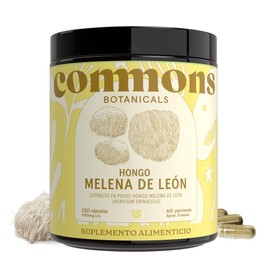 COMMONS Hongo Melena de León Lions Mane Suplemento Natural                                                                                            