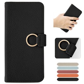 MAGICASE For Aquos wish4 Case Folio Stylish With Ring SH-52E Case Folio Cute Women SH-52E Case Simple Beautiful Wallet Type Aquos Woosh 4 Case Elegant Popular With Strap Hole Magnetic Card Storage