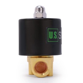 U.S. Solid Solenoid Valve - 3/8 Inch Zinc Alloy 24 V DC Solenoid Valve, NBR Seal, Closed without Current
