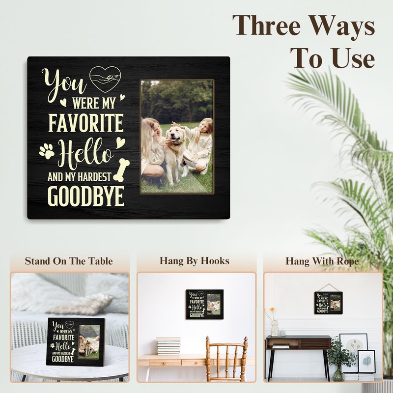 Dog Memorial Picture Frame, You were My Favorite Hello and