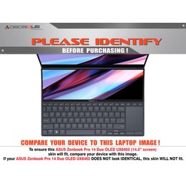 Decalrus - Protective Decal Skin Sticker for The ASUS Zenbook Pro 14 Duo OLED UX8402 (14.5" Screen) case Cover wrap ASzenbk14_ux8402-130