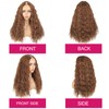 Highlight Wigs V Part Wig Kinky Curly Synthetic Half Wigs