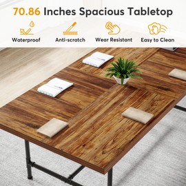 LITTLE TREE 6FT Conference Table, Rectangle 70.8" W x 35.4" D Meeting Table, Seminar Table for Office Conference Room