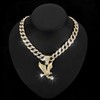 Generic Dazzling Animal Eagle Cuban Link Chain Pendant Necklace for